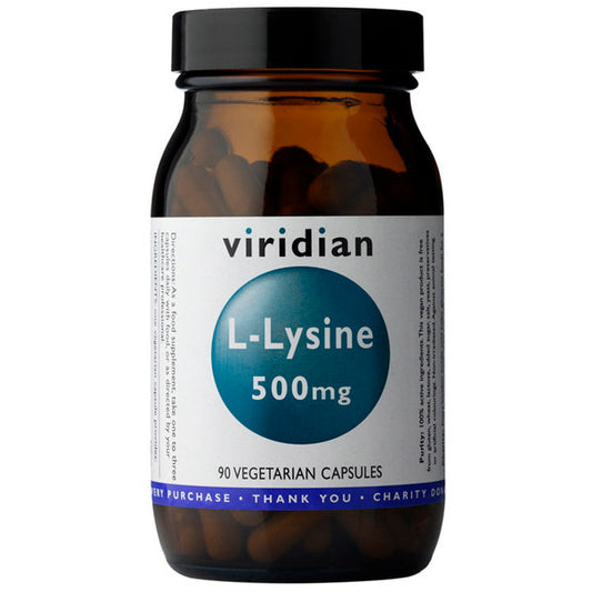 Viridian L-Lysine. 500mg. 90 caps
